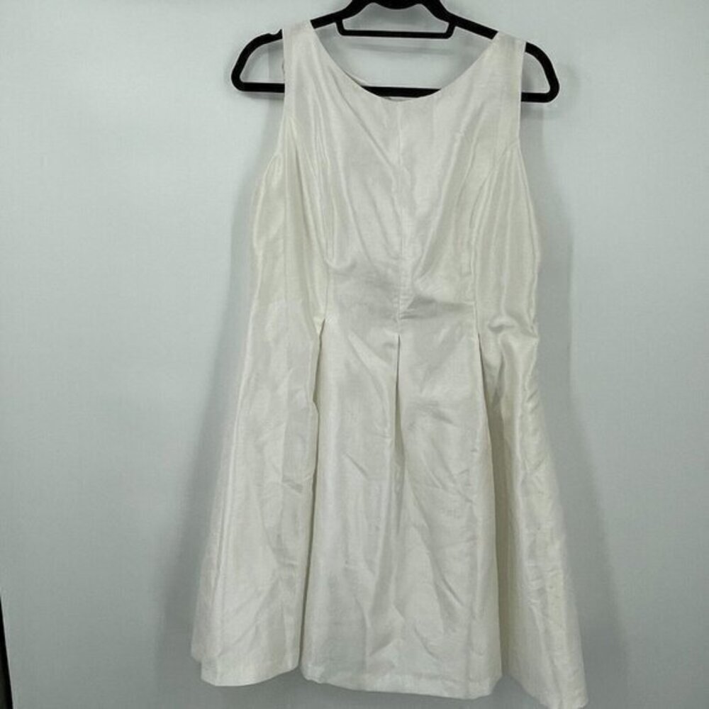 Tiana B Dress 12 Womens White Lined Cut Out Back Sheath Party Short Classic New
